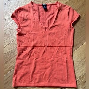 GAP Orange Knit T-Shirt - Size S